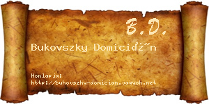 Bukovszky Domicián névjegykártya